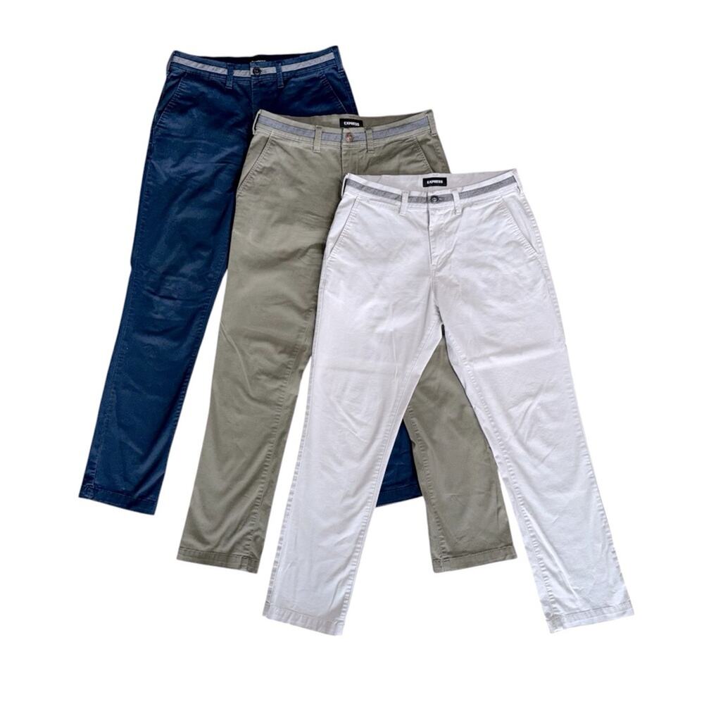 Lot of EXPRESS Men's Navy Olive Khaki Casual Pants